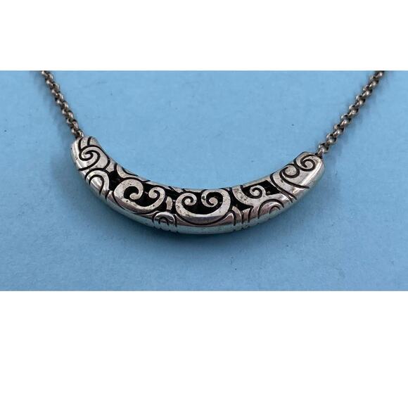 Brighton Moon Fashion Necklace Silver Tone 16-18in - Picture 3 of 5